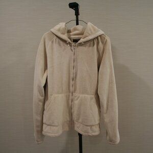 North 15 Ice Dream Plush Fleece Hooded Jacket, Large, Color-Off White